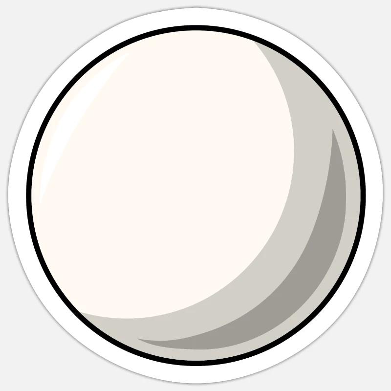 Boule de billard blanc Sticker taille S (10 x 10 cm)