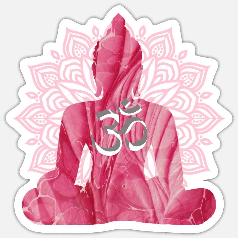 OM with Buddha E 229 Sticker size S (10 x 10 cm)