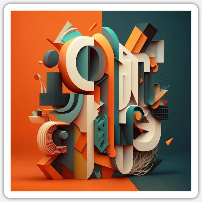 Graffiti - Sticker taille S (10 x 10 cm) - blanc mat