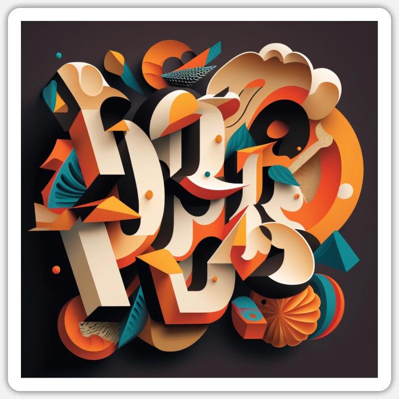 Graffiti - Sticker taille S (10 x 10 cm) - blanc mat