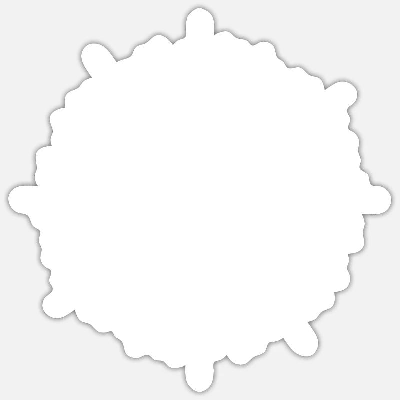 Chien Hund - Sticker taille S (10 x 10 cm) - blanc mat