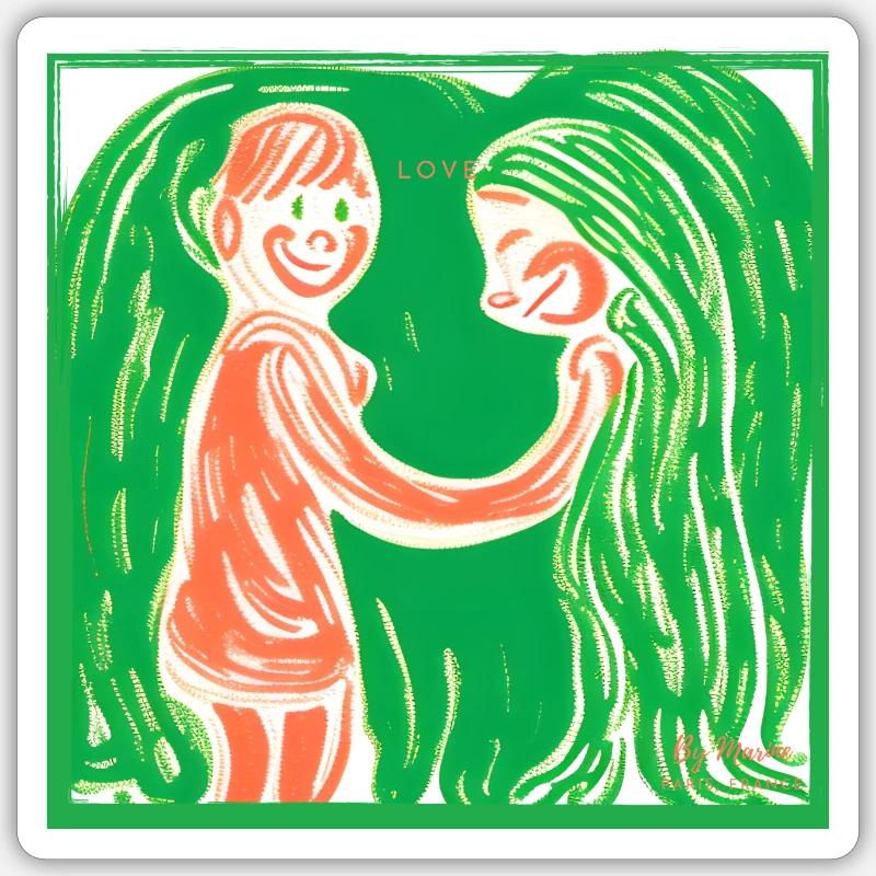 Damenkollektion | Online-Modus - Sticker Größe S (10 x 10 cm) - Mattweiß