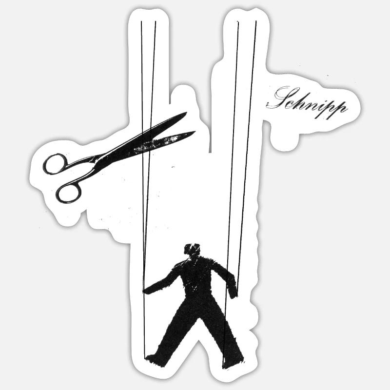 Flick - cut off the threads Sticker size S (10 x 10 cm)