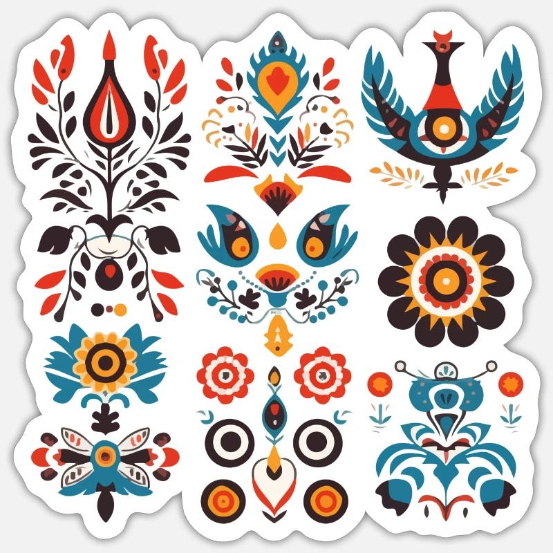 Les fleurs - Sticker taille S (10 x 10 cm) - blanc mat