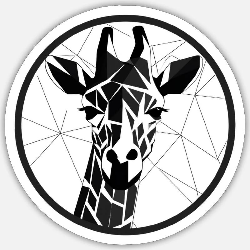 Giraffe Triangle Design Sticker Größe S (10 x 10 cm)