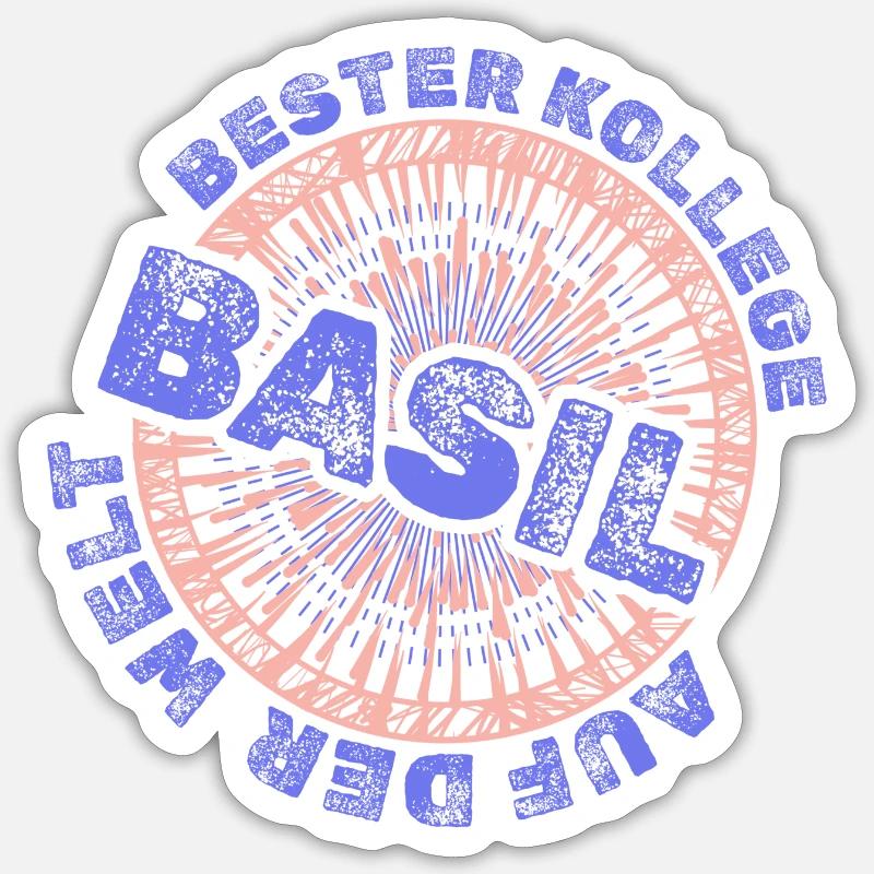 Mitarbeiter Basil Sticker Größe S (10 x 10 cm)