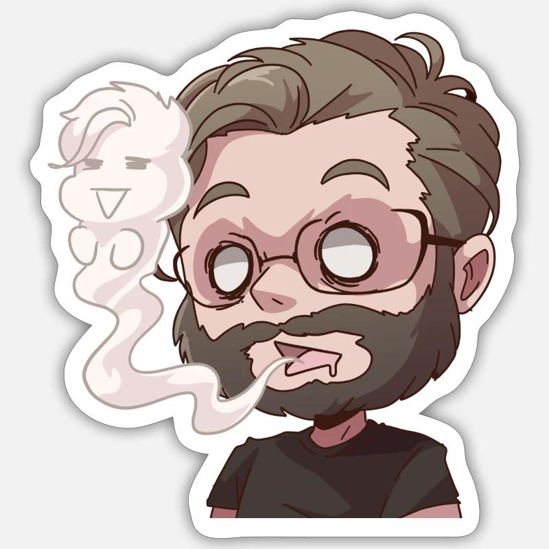 KO Manny - Sticker taille S (10 x 10 cm) - blanc mat