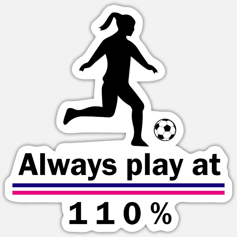 Fußball Soccer - Sticker taille S (10 x 10 cm) - blanc mat