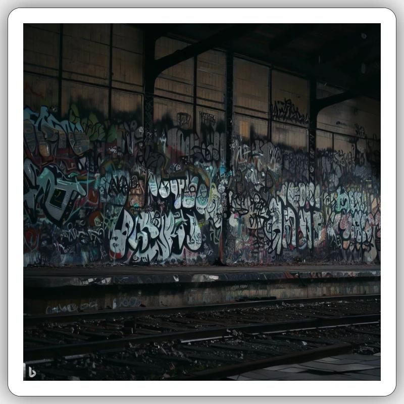 Conception de graffitis par KI Sticker taille S (10 x 10 cm)