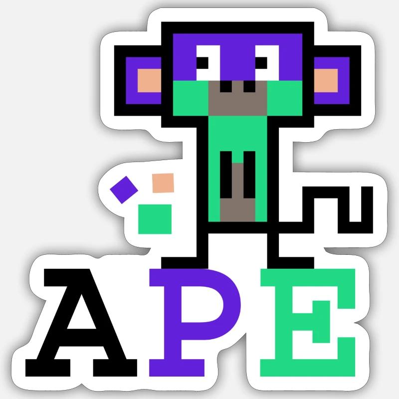Crypto Ape 2 Sticker size S (10 x 10 cm)