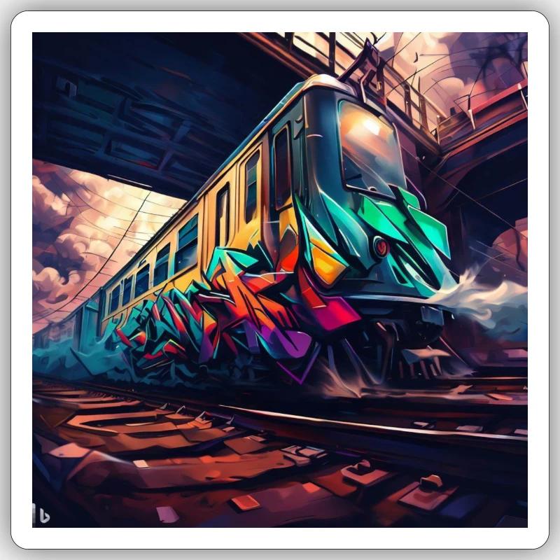 Graffiti Train Artwork Sticker Größe S (10 x 10 cm)
