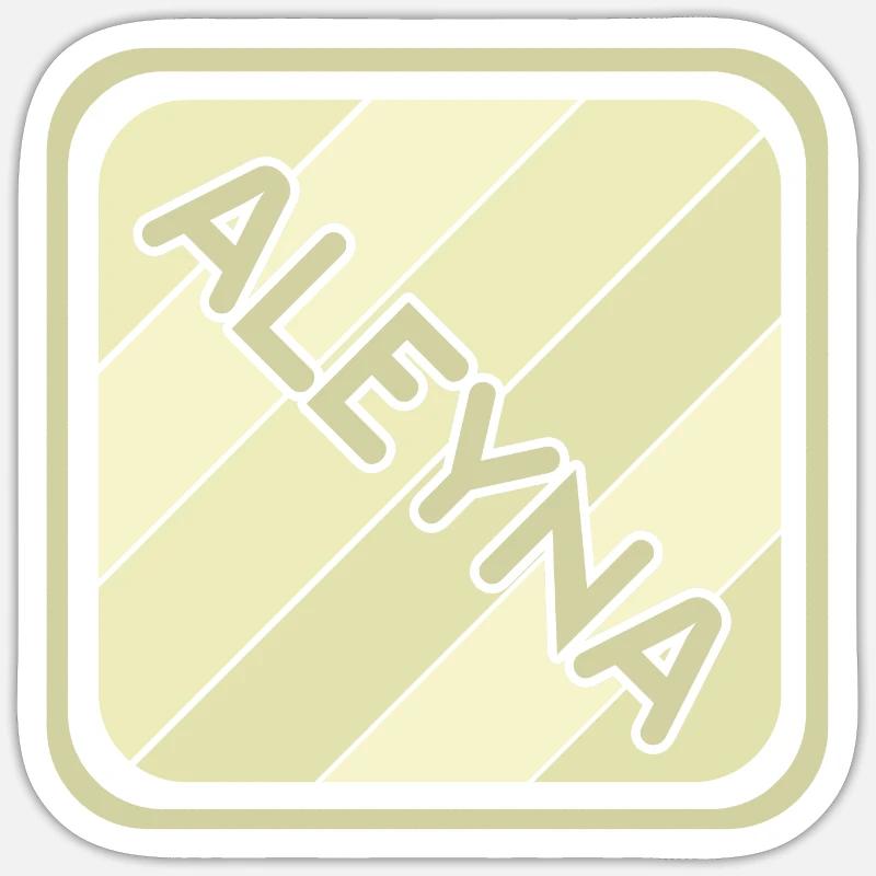 Mädchenname Aleyna Sticker Größe S (10 x 10 cm)