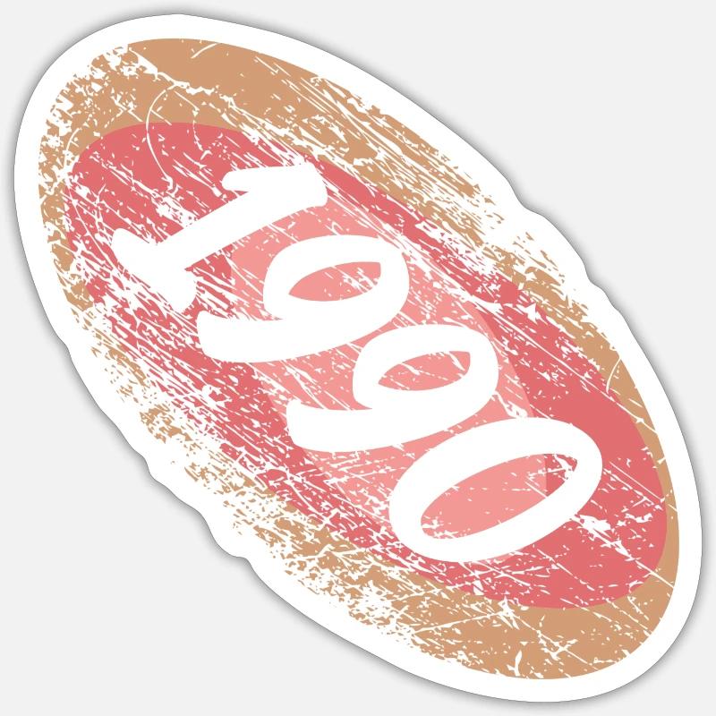 Sonne 1990 - Sticker taille S (10 x 10 cm) - blanc mat