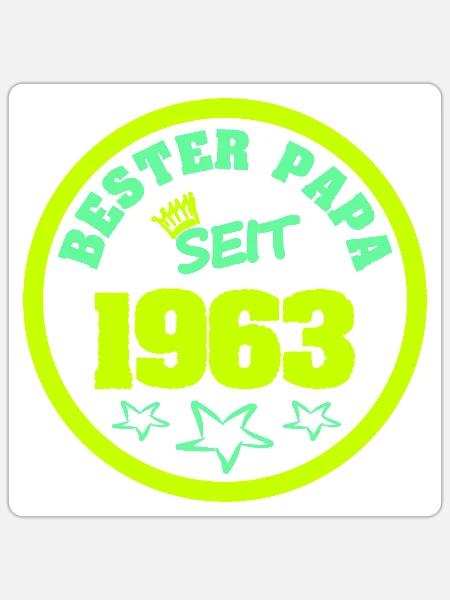 Jahr 1963 - Sticker Größe S (10 x 10 cm) - Mattweiß