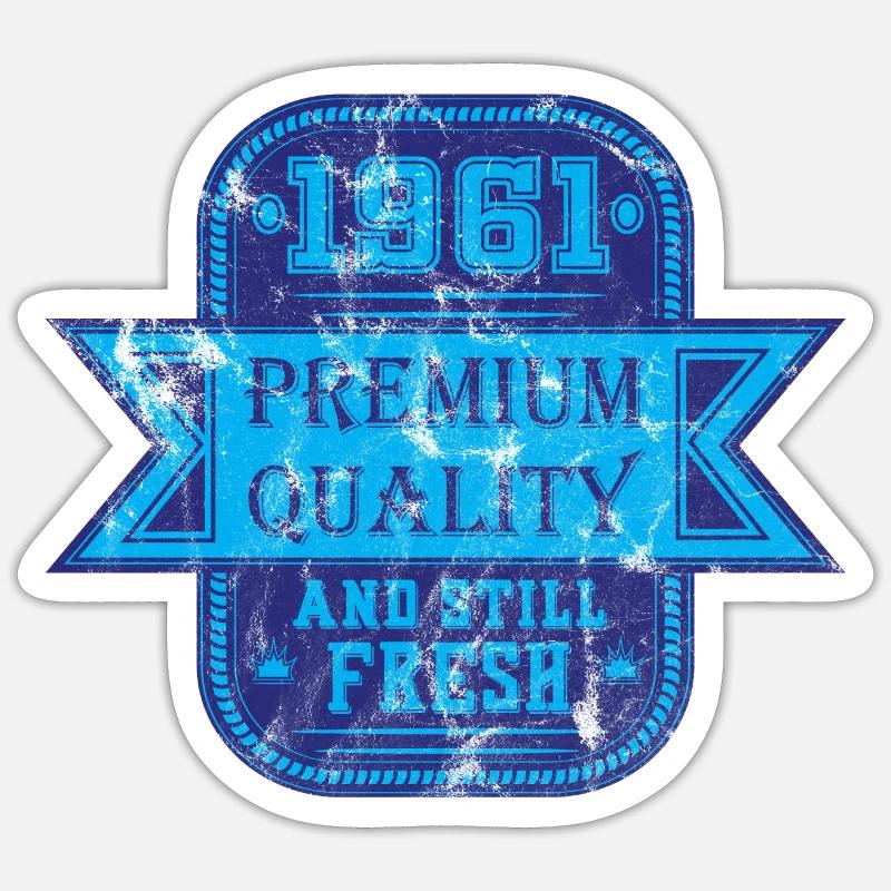 Millésime 1961 - Sticker taille S (10 x 10 cm) - blanc mat