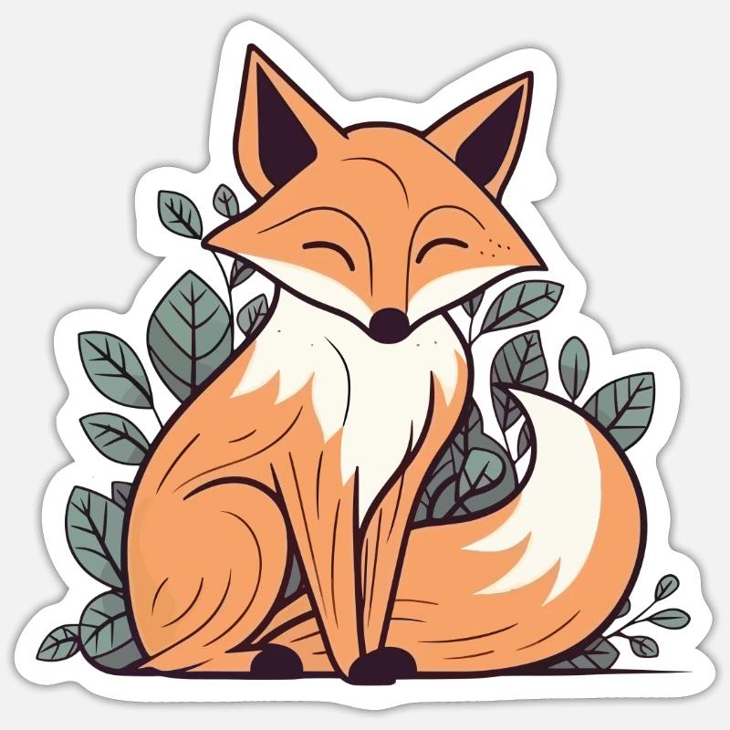 Fox - Sticker size S (10 x 10 cm) - white matte