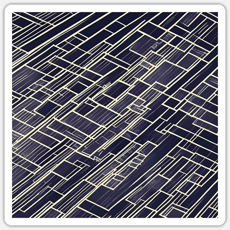 Nano pattern, dark Sticker size S (10 x 10 cm)