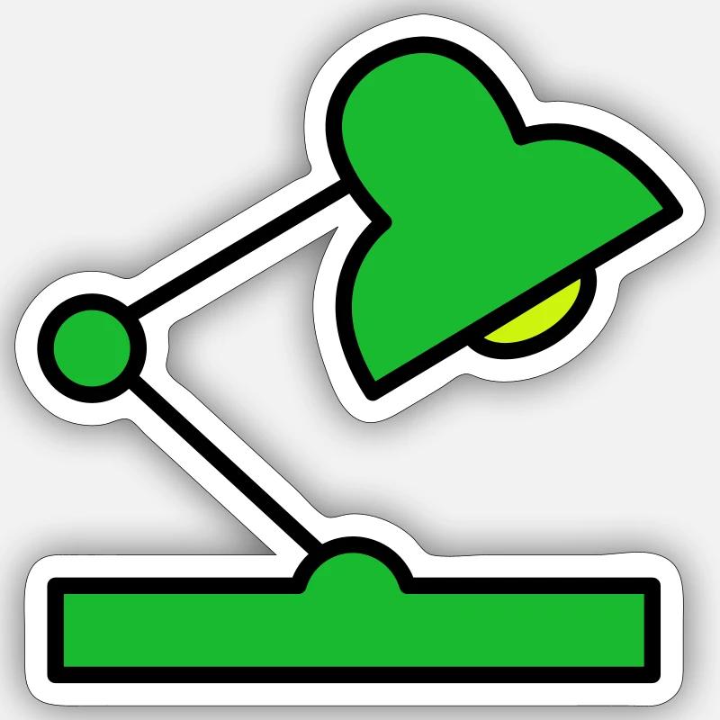 Desk lamp Sticker size S (10 x 10 cm)