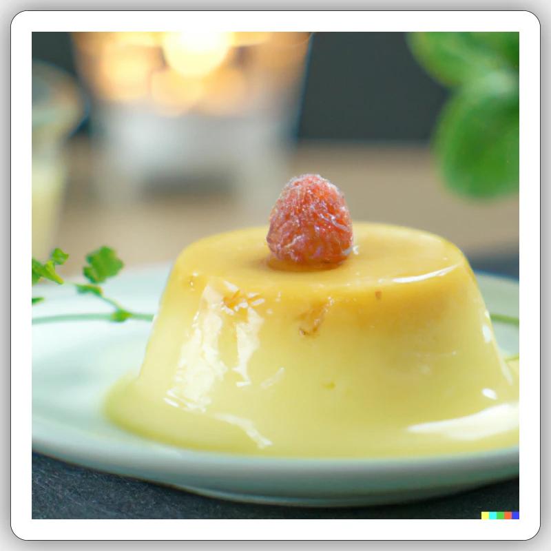 Vanillesosse in Pudding - Sticker Größe S (10 x 10 cm) - Mattweiß