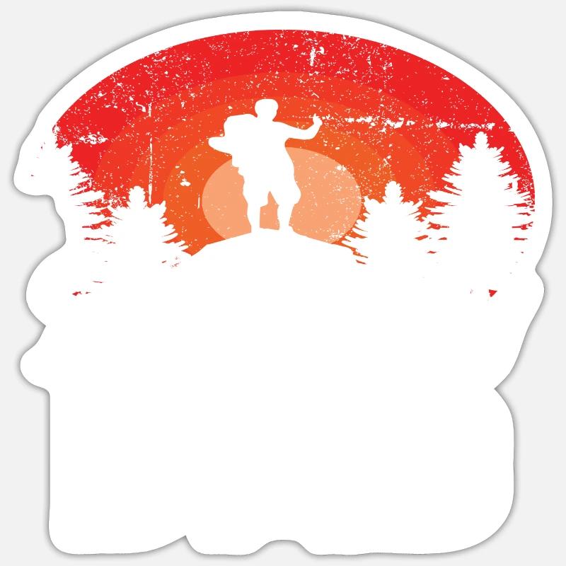 Hiking Dad - Sticker size S (10 x 10 cm) - white matte