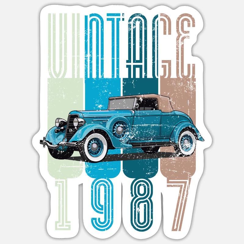 Millésime 1987 Sticker taille S (10 x 10 cm)
