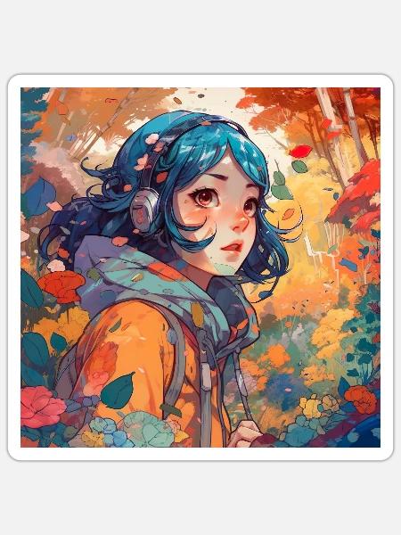 Kim die Tapfere - Sticker Größe S (10 x 10 cm) - Mattweiß