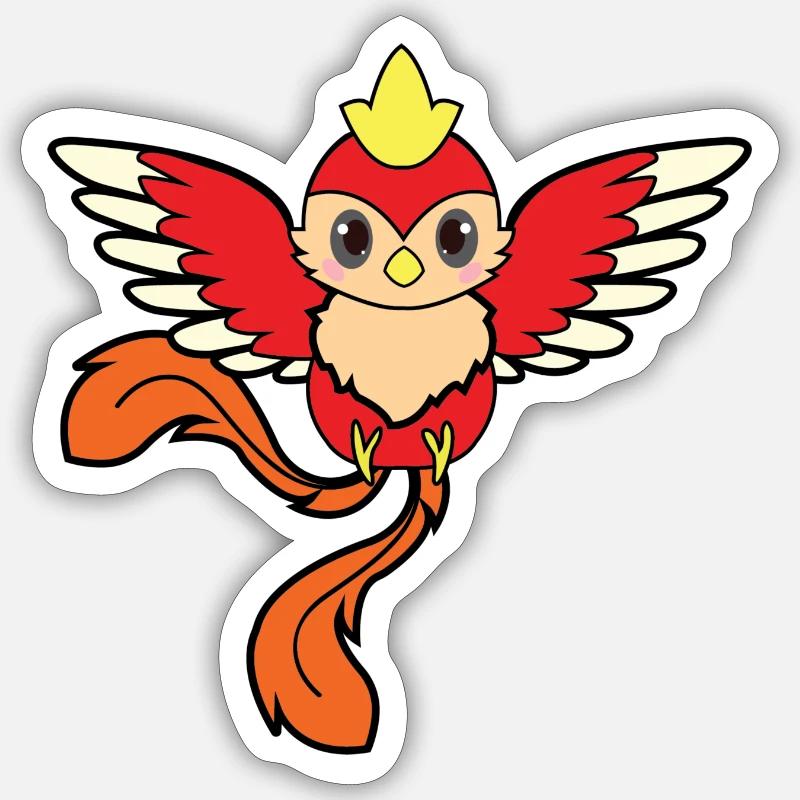 Venti le phénix - Sticker taille S (10 x 10 cm) - blanc mat