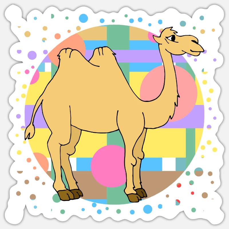 Camel - Sticker size S (10 x 10 cm) - white matte