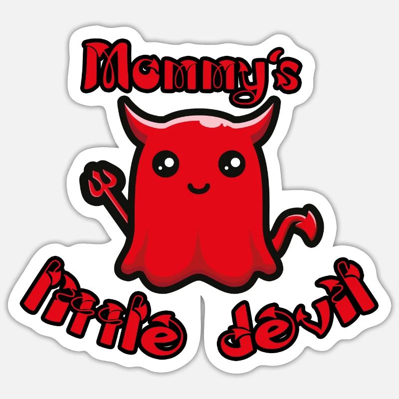 Mommy's little devil Sticker size S (10 x 10 cm)