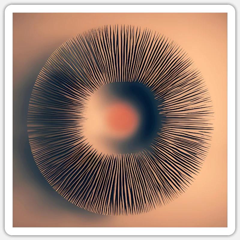 Abstrakte Form, Iris, Struktur, rund, Sticker Größe S (10 x 10 cm)