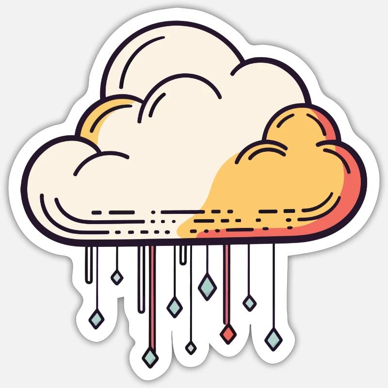 Cloud - Sticker size S (10 x 10 cm) - white matte
