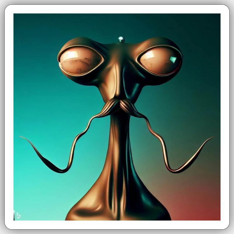 Alien artwork by Bruederchen Sticker Größe S (10 x 10 cm)