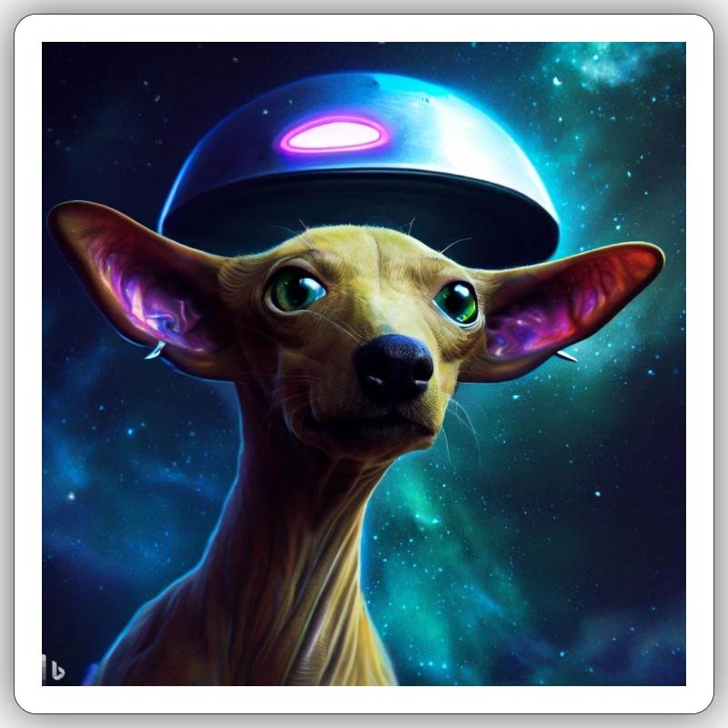 Spacedog artwork by Bruederchen Sticker Größe S (10 x 10 cm)