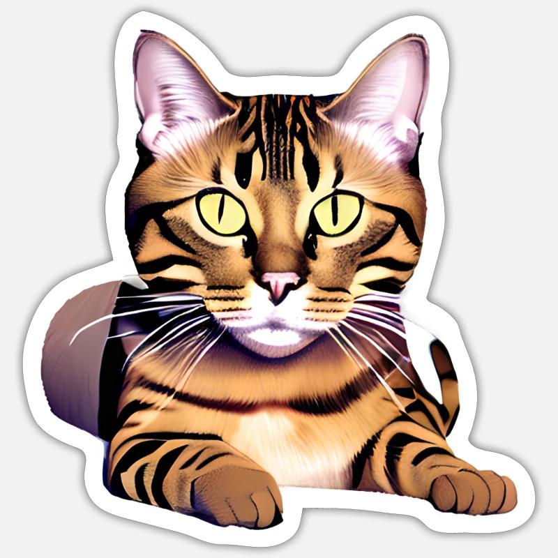 Chaton du Bengale propriétaire de chat Chaton du Bengale Chaton Sticker taille S (10 x 10 cm)