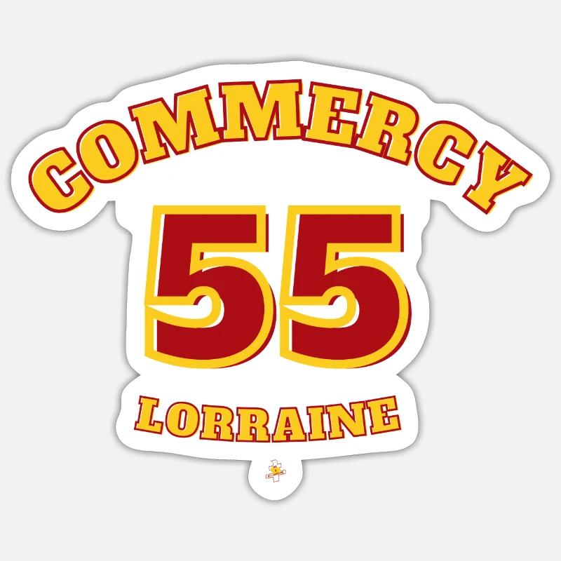 Commercy 54 - Sticker taille S (10 x 10 cm) - blanc mat