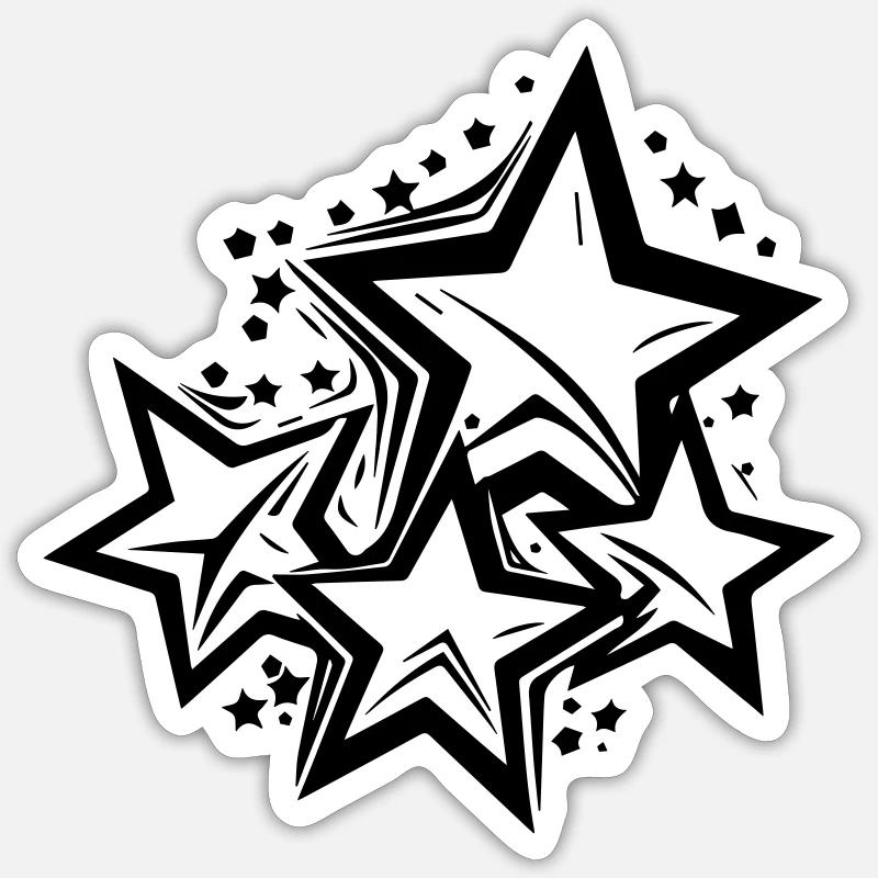 Hand-drawn noble starry sky Sticker size S (10 x 10 cm)