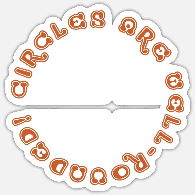 Circles are well rounded - Sticker size S (10 x 10 cm) - white matte