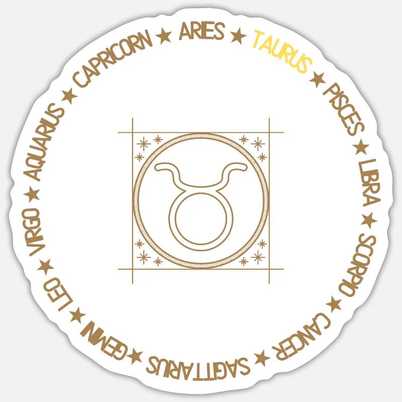 Zodiac circle Taurus Sticker size S (10 x 10 cm)