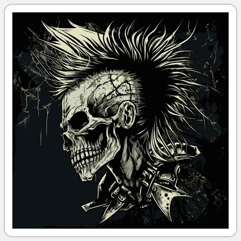 Les punks ne sont pas morts - Sticker taille S (10 x 10 cm) - blanc mat