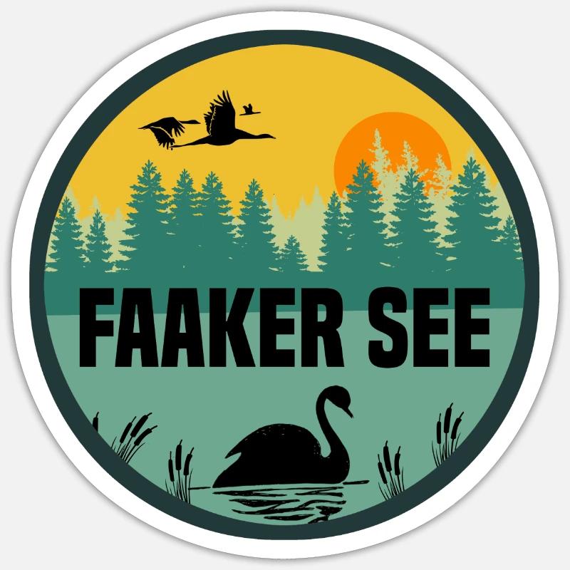 Faaker See Sticker Größe S (10 x 10 cm)