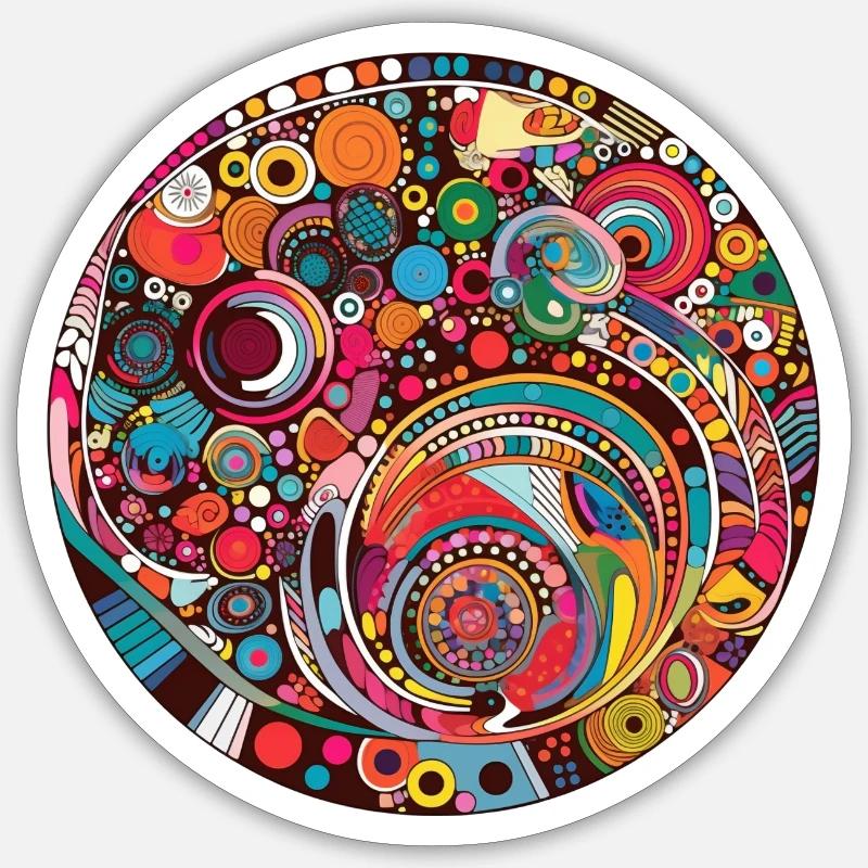 Retro - Sticker size S (10 x 10 cm) - white matte
