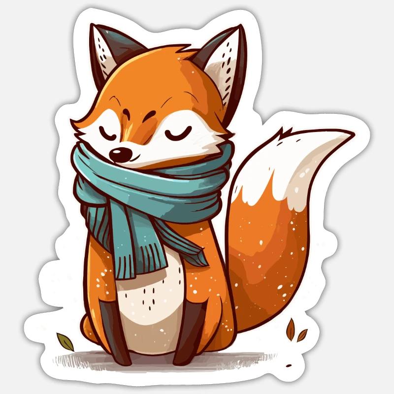 Schicker Fuchs Sticker Größe S (10 x 10 cm)
