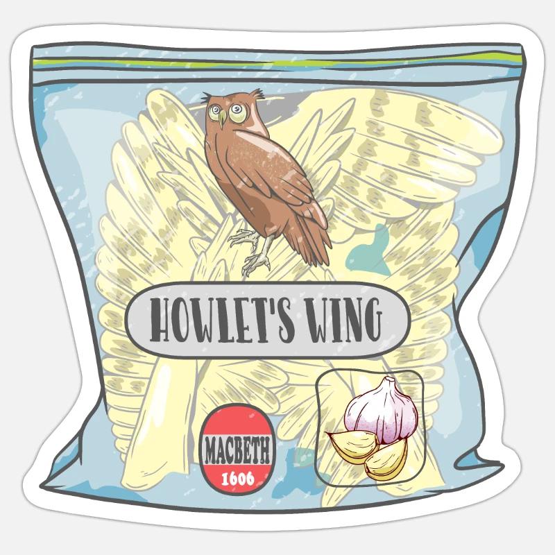 HOWLET'S WING Macbeth Shakespeare Sticker size S (10 x 10 cm)