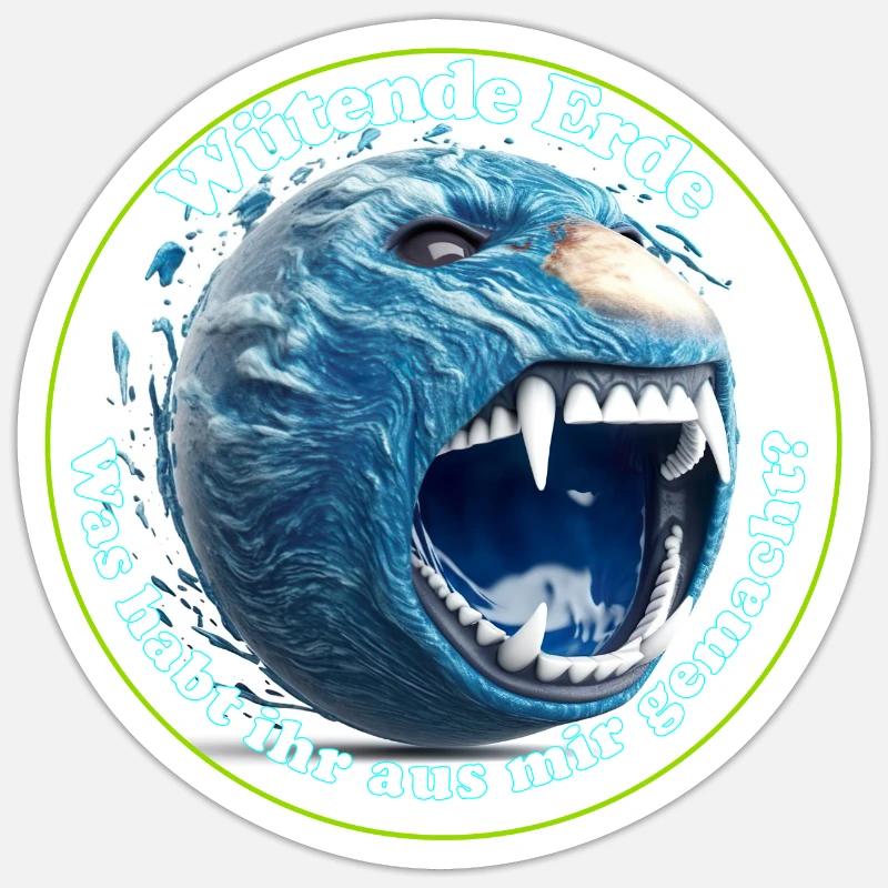 Si la terre pouvait crier - Sticker taille S (10 x 10 cm) - blanc mat