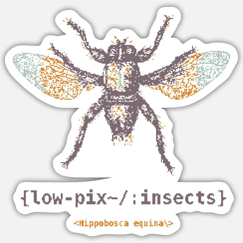 Mouche des forêts - Sticker taille S (10 x 10 cm) - blanc mat