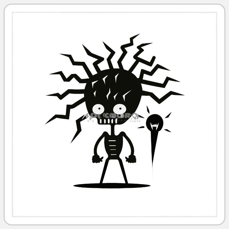 Erweiterte Intelligenz - Sticker Größe S (10 x 10 cm) - Mattweiß