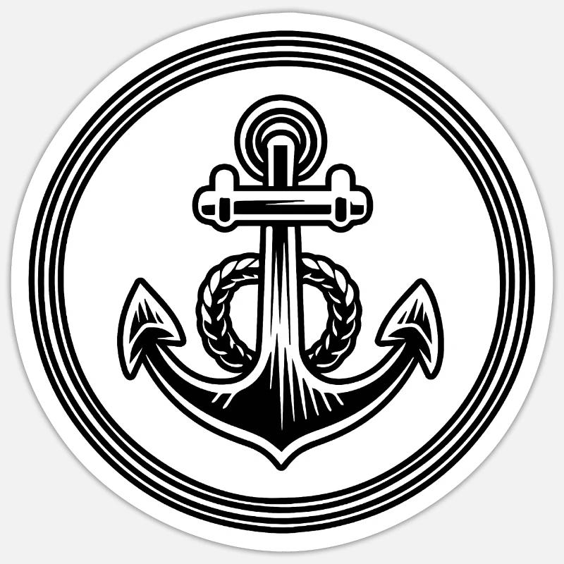 Anker Boot Schiff Nautik Sticker Größe S (10 x 10 cm)