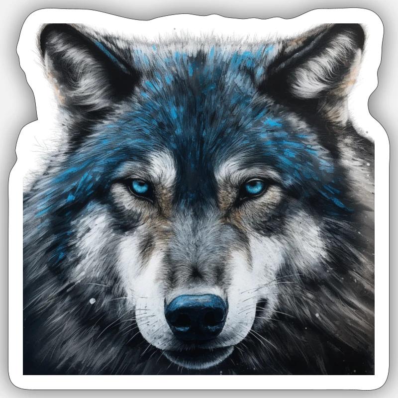 Wolf Sticker Größe S (10 x 10 cm)