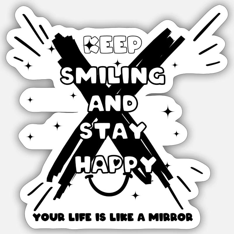 KEEP HAPPY Sticker taille S (10 x 10 cm)