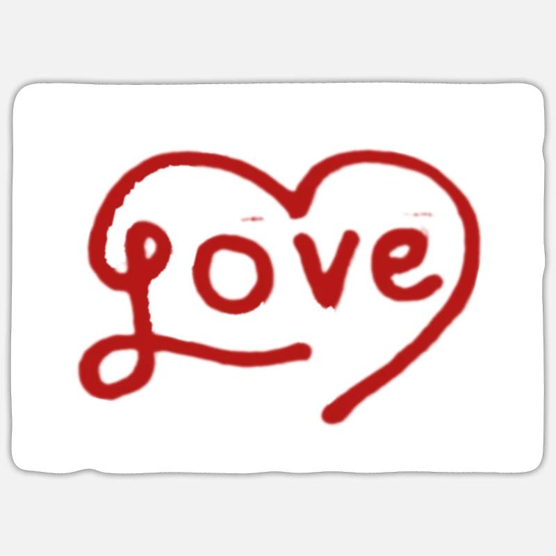 Amour - Sticker taille S (10 x 10 cm) - blanc mat